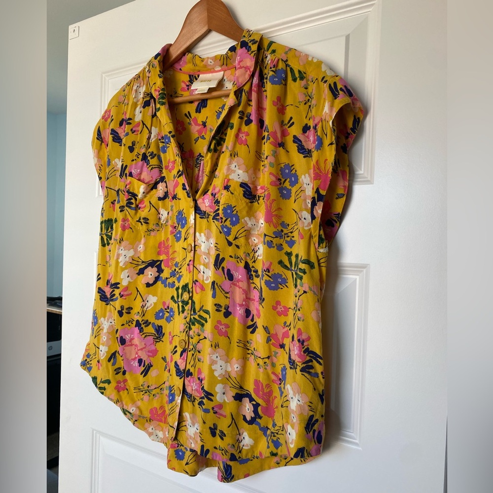 ANTHROPOLOGIE - MAEVE Floral Blouse